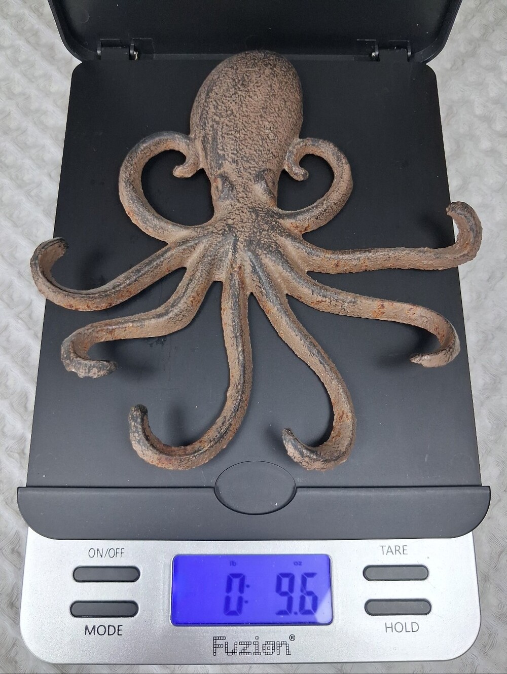 Brown Cast Iron Octopus Key Hook/Hanger 6 Arms - Picture 11 of 11